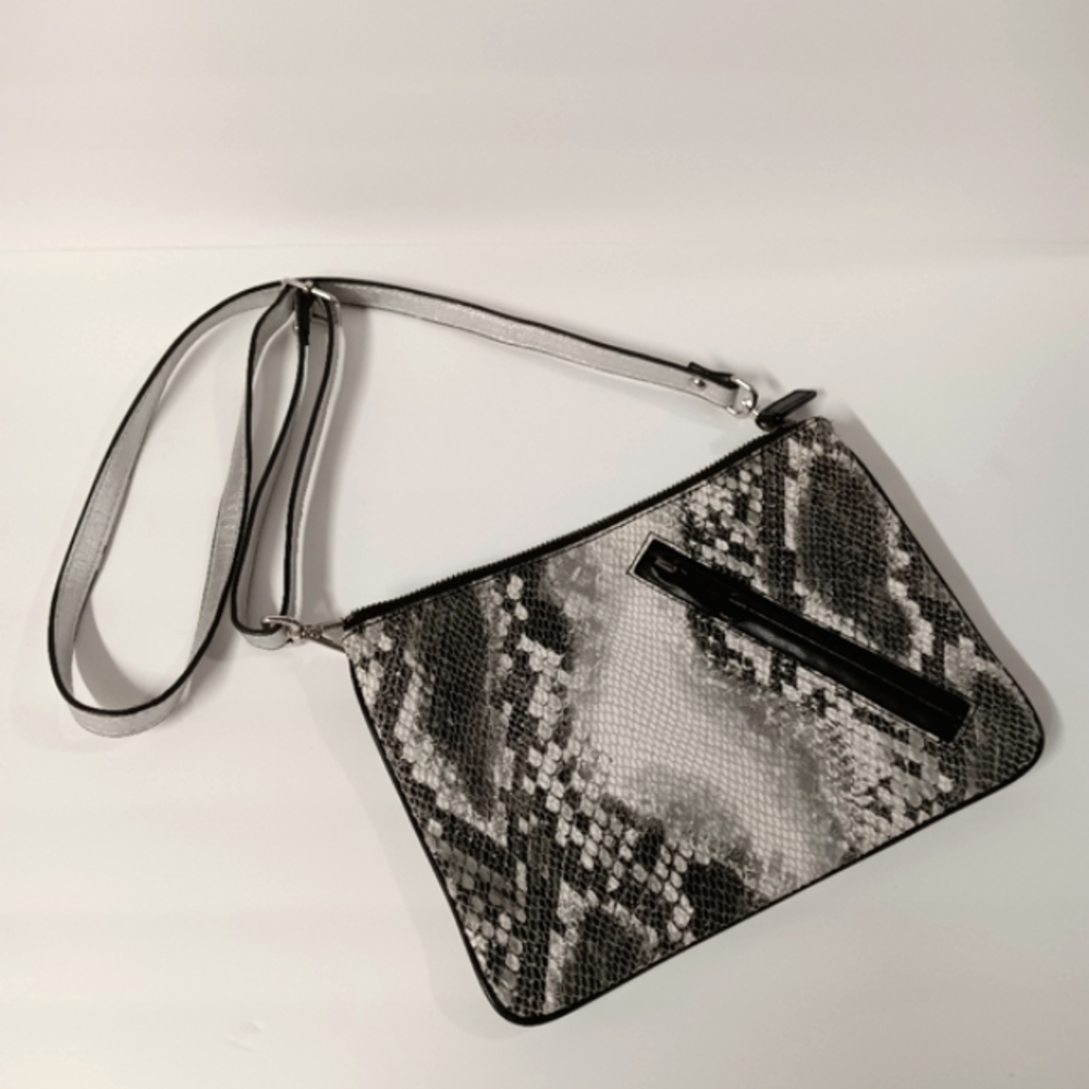 Snake Print Embossed Leather Crossbody Bag / Shoulder Bag/ Clutch By GAP